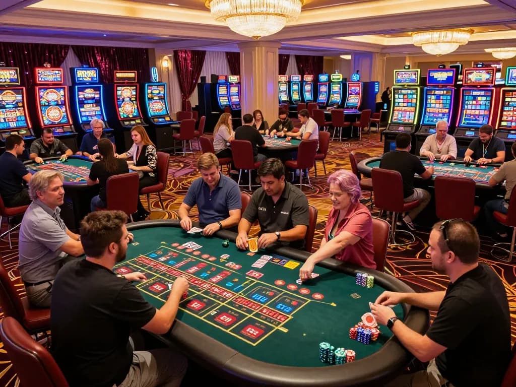 Players engaging in thrilling roulette action at RR88 casino gaming floor.