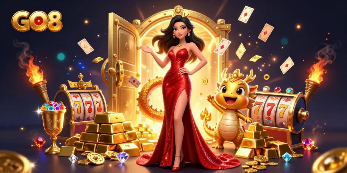 Spin the reels of GO8 and win big in a vibrant casino atmosphere filled with treasures.