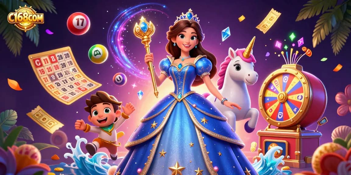 Experience the magic of C168COM with a vibrant lottery scene featuring engaging game elements.