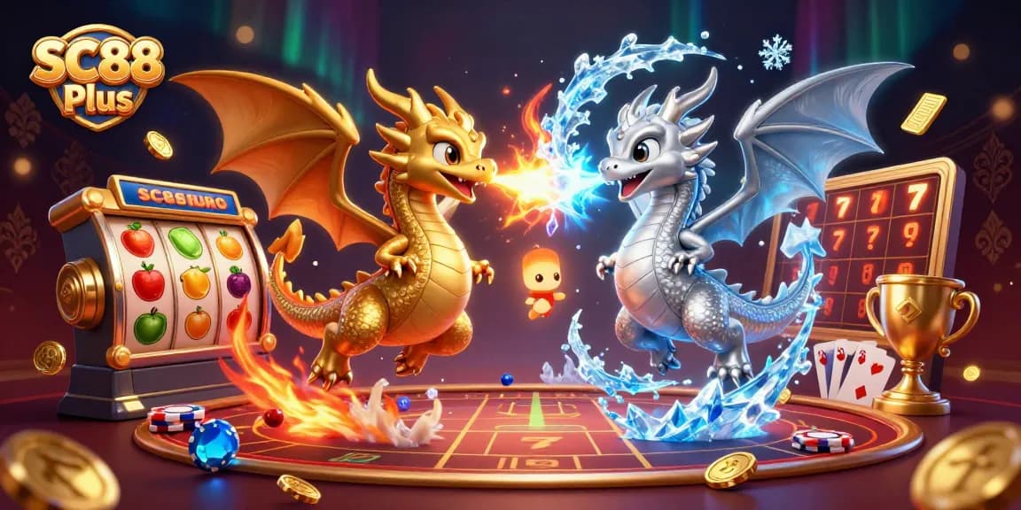 Win big with SC88 Plus in an engaging 3D casino scene filled with dynamic elements and excitement.