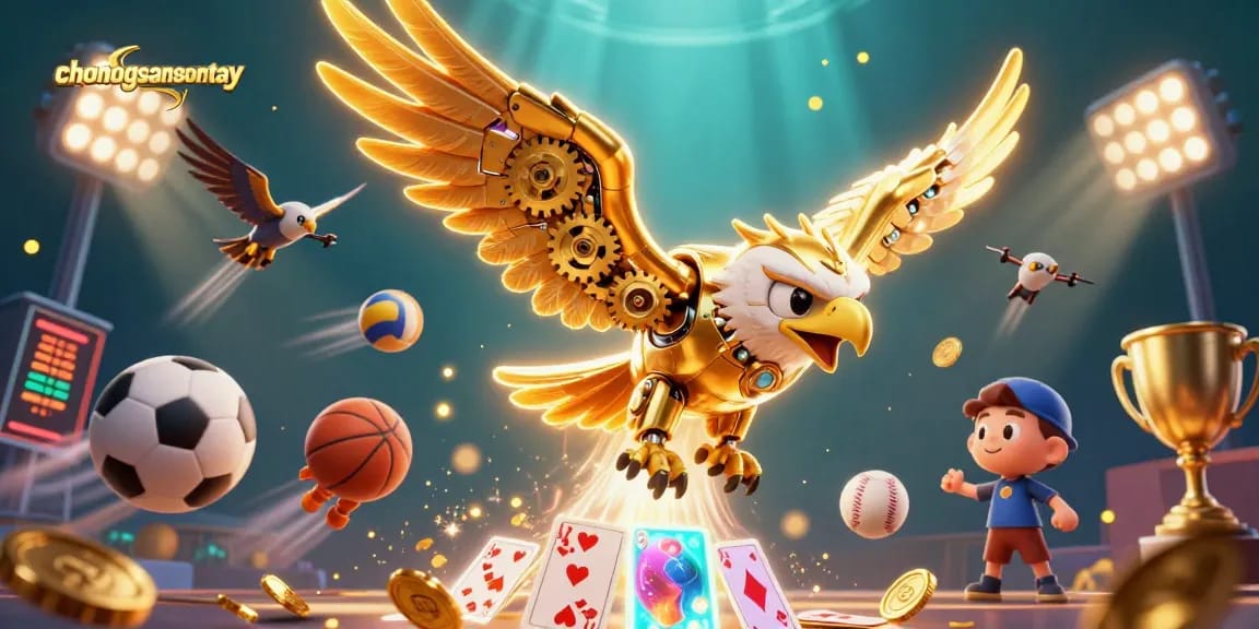 Bet on diverse sports with chonongsansontay in a vibrant 3D illustration showcasing thrilling action.