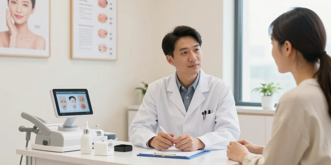 Consulta de radiofrecuencia con microagujas en Barcelona, atención médica profesional y servicios estéticos en un centro de salud.