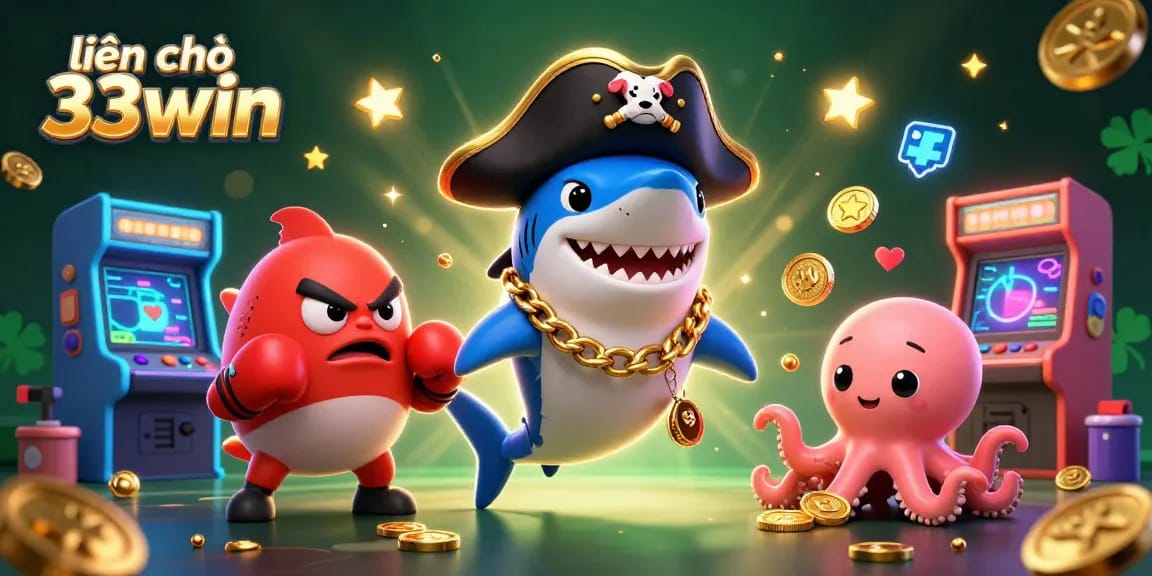 Engage with the thrilling world of gambling at liên hệ 33win, featuring dynamic characters and vibrant casino elements.