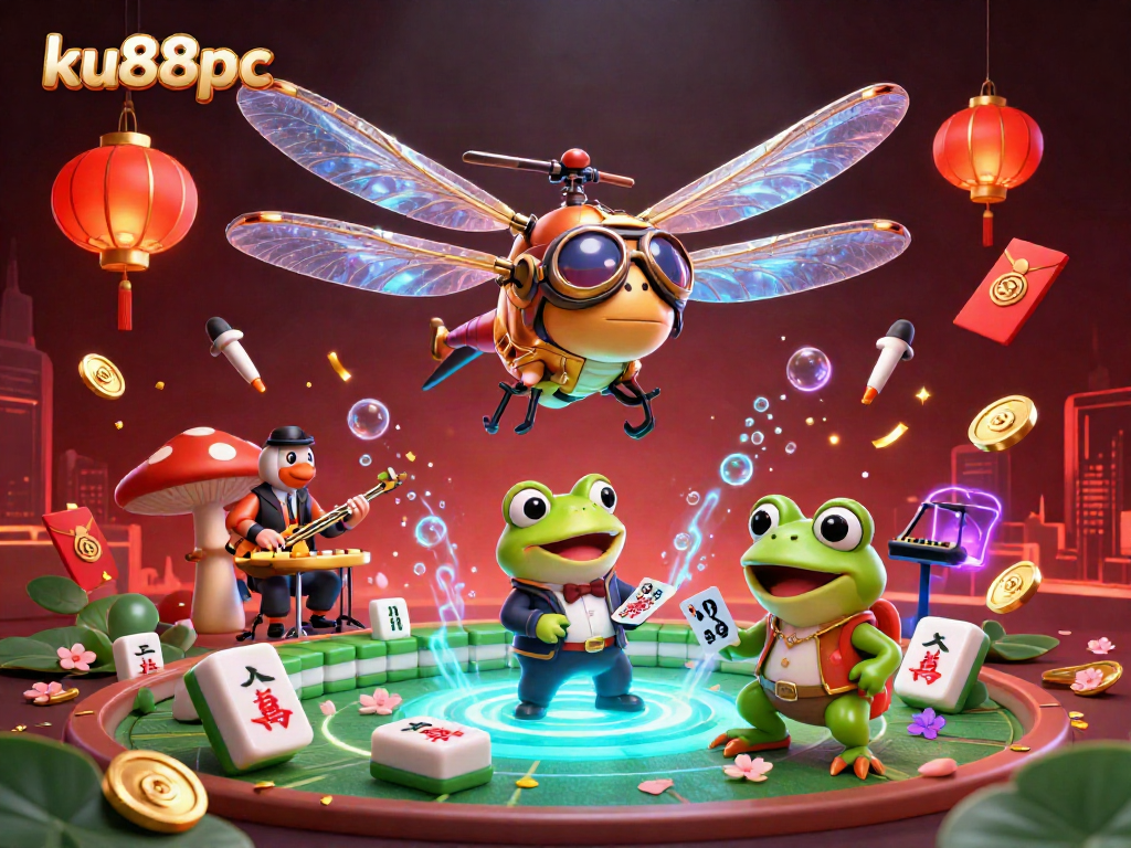 Experience thrilling gameplay at ku88pc with a dynamic scene featuring exciting casino characters.