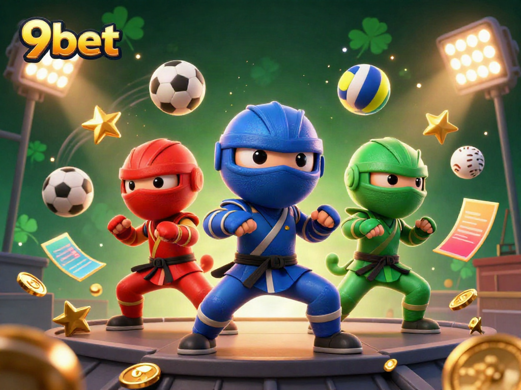 Experience thrilling action at 9bet with ninja chameleons showcasing high-stakes sports betting.