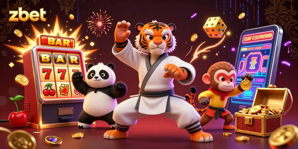 Experience zbet's colorful casino adventure with playful characters and rich gaming elements.