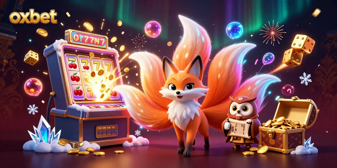 Experience winning thrills with oxbet's vibrant casino illustration featuring enchanting characters.