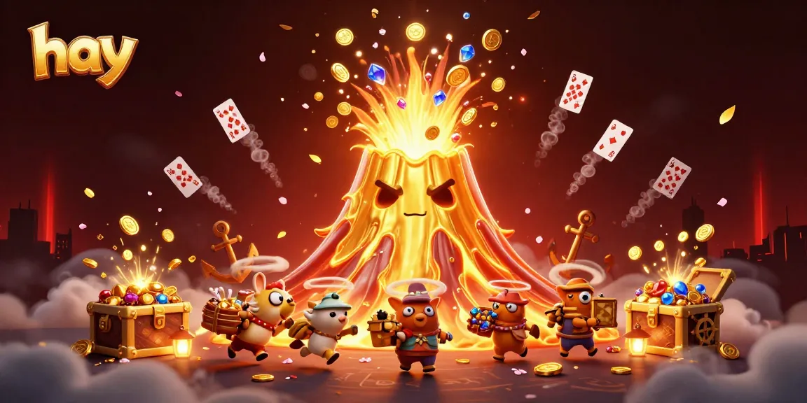 Catch exciting gameplay with hay at a vibrant, treasure-filled casino scene.