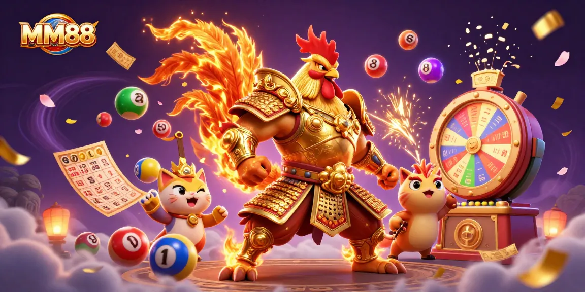 Engage in exciting MM88 casino adventures with vibrant characters and dynamic gambling elements.