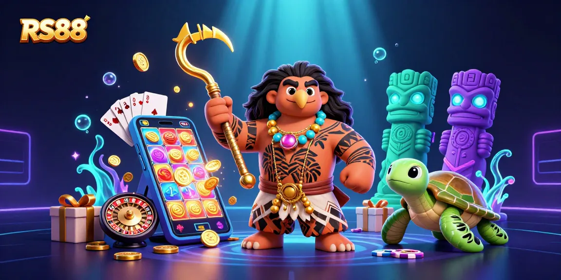 RS88 player wins with vibrant slot action in a 3D underwater-themed casino scene.