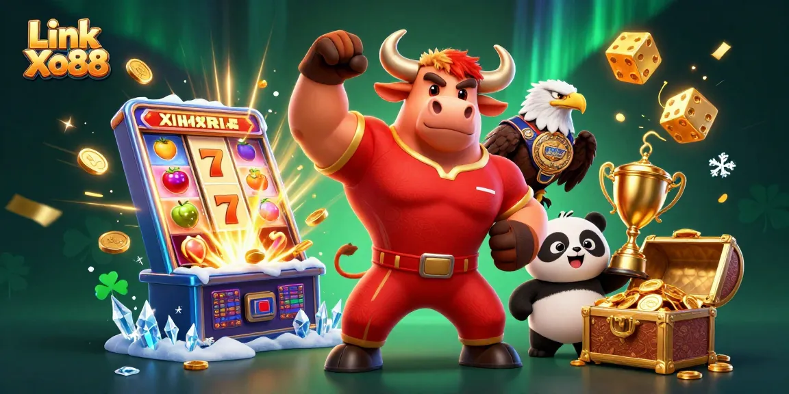 Link Xo88 features an exhilarating jackpot scene with vibrant characters celebrating in style.