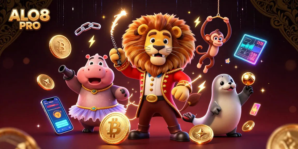 Win big with ALO8 PRO in this vibrant 3D casino illustration full of exciting gaming elements.